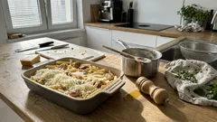 Pasta-Hähnchen-Auflauf aus dem Ofen: Mit einem einfachen Kniff wird’s cremig und knusprig
