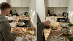 Schichtsalat mit Räucherhähnchen, Champignons und Ei: Ein herzhafter Klassiker – mit einem kleinen Kniff